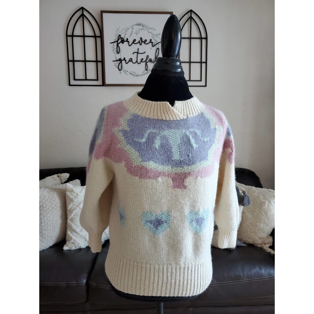 Saks Fifth Avenue Vintage Wool Blend Sweater Women's Size S Boho Chic